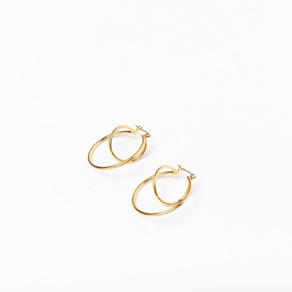 VTG Napier Gold Minimalist Hoops - Picture 4 of 6
